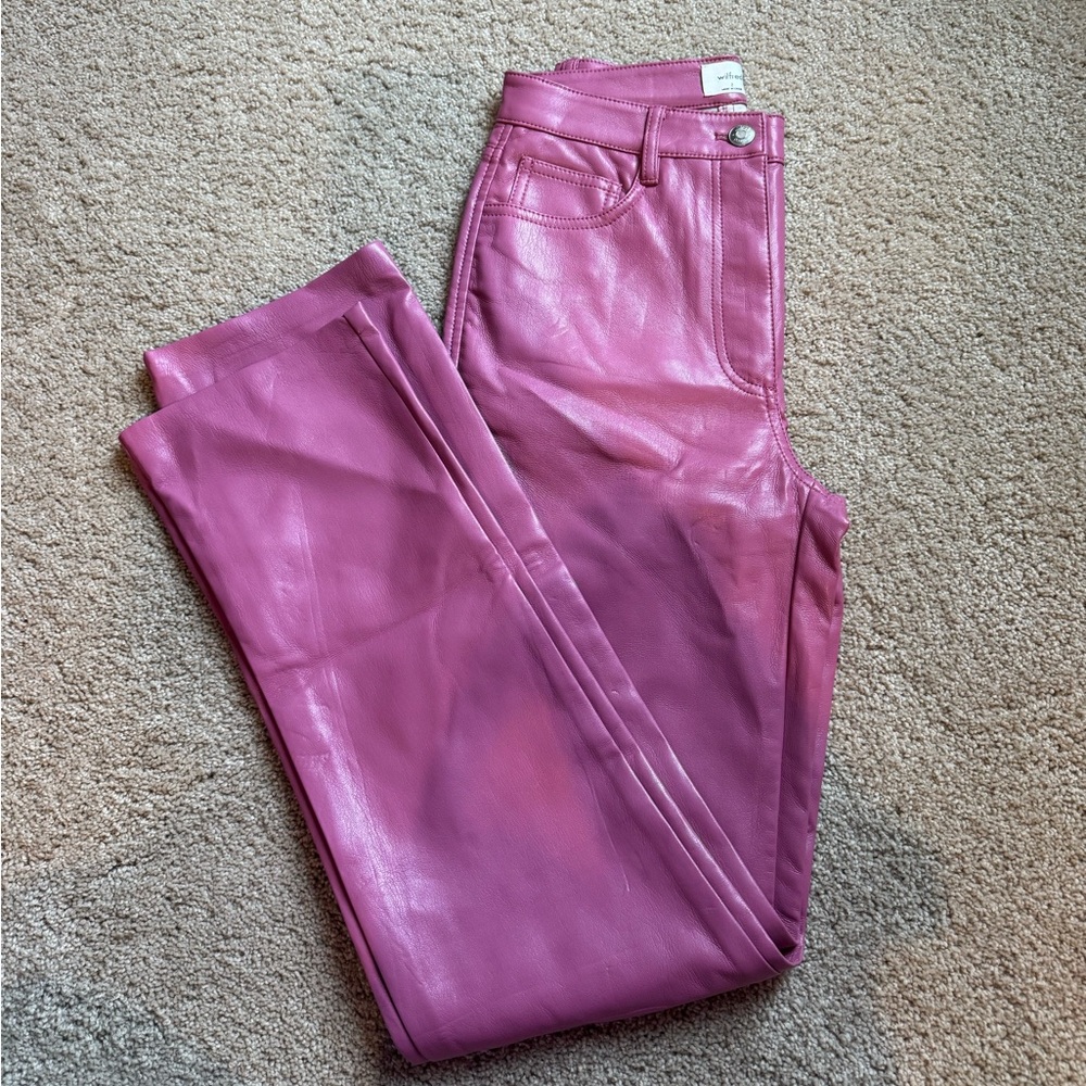 ARITZIA - Wilfred Pink Leather Pants